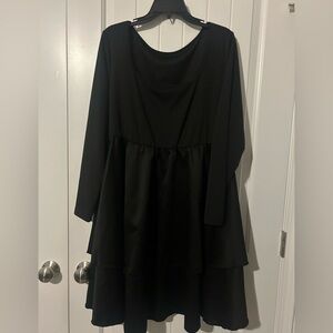 Elegant Black Long Sleeve Dress